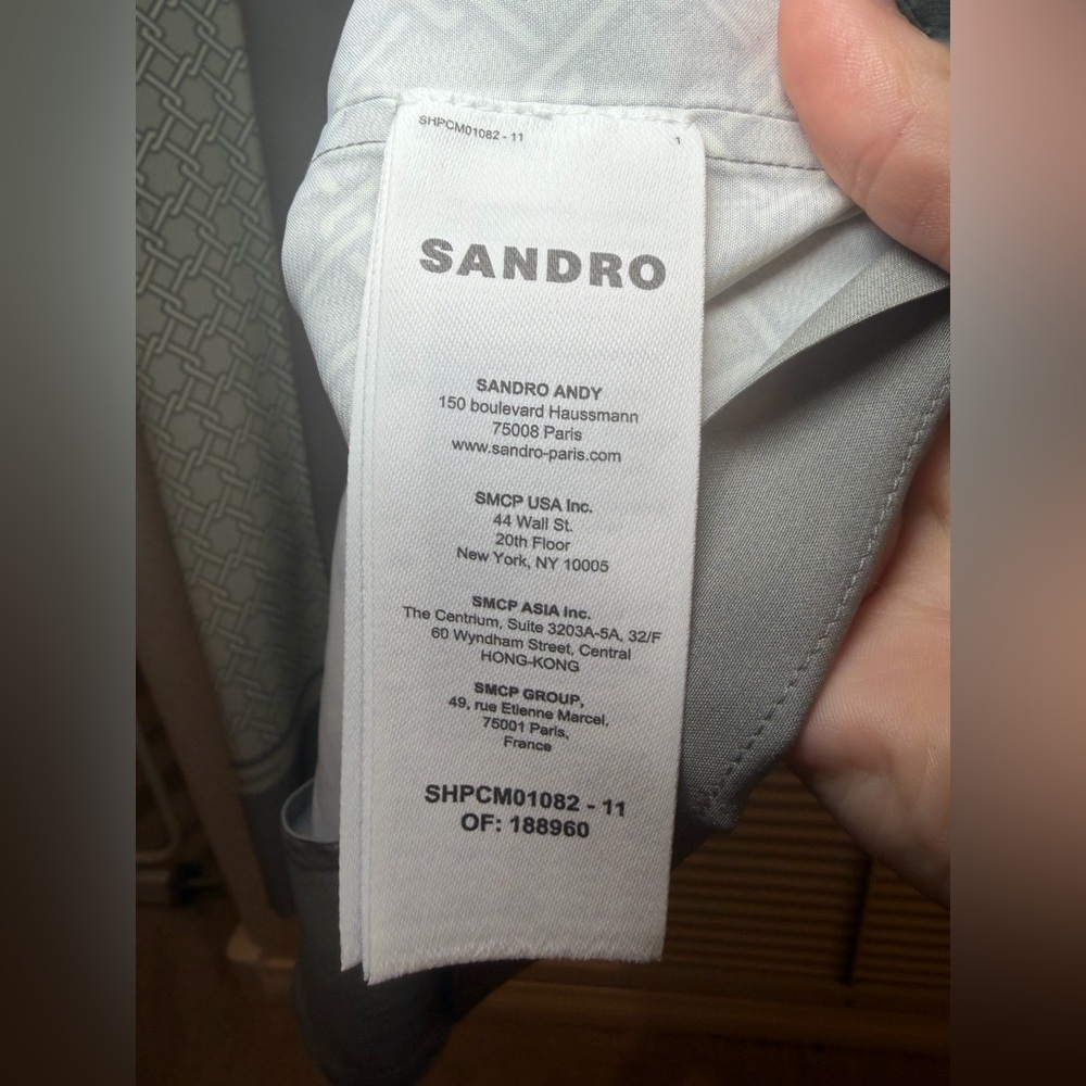 Sandro Short Sleeved Patterned Button Down Shirt … - image 7